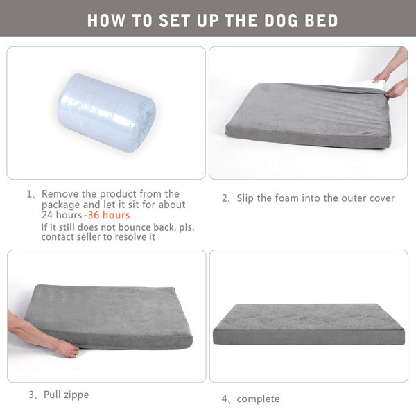 Tucker Murphy Pet™ Orthopedic Memory Foam Dog Bed, Cooling Dog Beds Waterproof Pet Bed For Crate